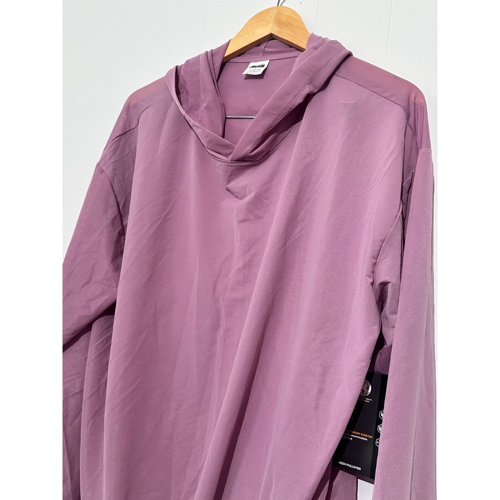 Avia Mauve Lightweight Mesh Hooded Pullover Jacket Large - Picture 2 of 5